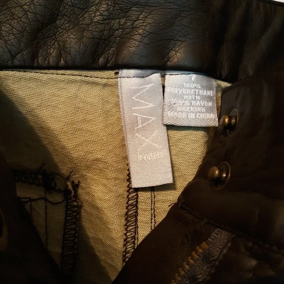 Max Rave Brown "Leather" Shorts - Picture 3 of 6